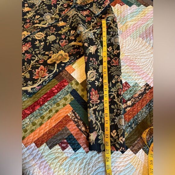 Carol Anderson by Invitation Floral Canvas Jacket Size Large Button Up - Picture 7 of 7